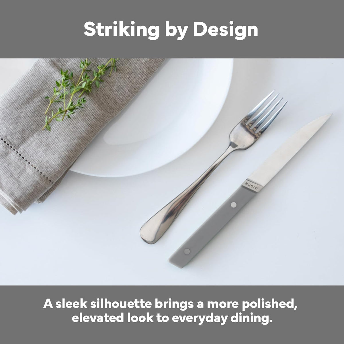 Steak Knives Set of 4 - Precision Serrated Blades for Effortless Dining - Stainless Steel - Superior Cuts with Four Steak Knives Handles - Black