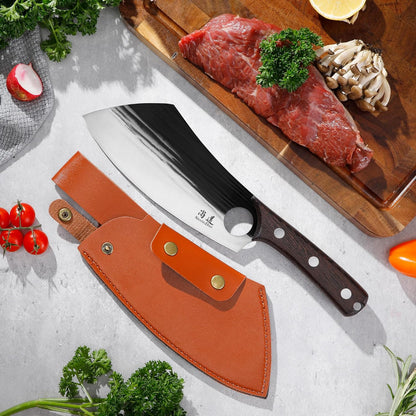 SHANGDAO Boning Knives, 6 ″ Viking Boning Knife for Meat Cutting, High-carbon steel Chopper Knife, Forged Blade & Wood Handle, Hand Forged Full Tang Knife