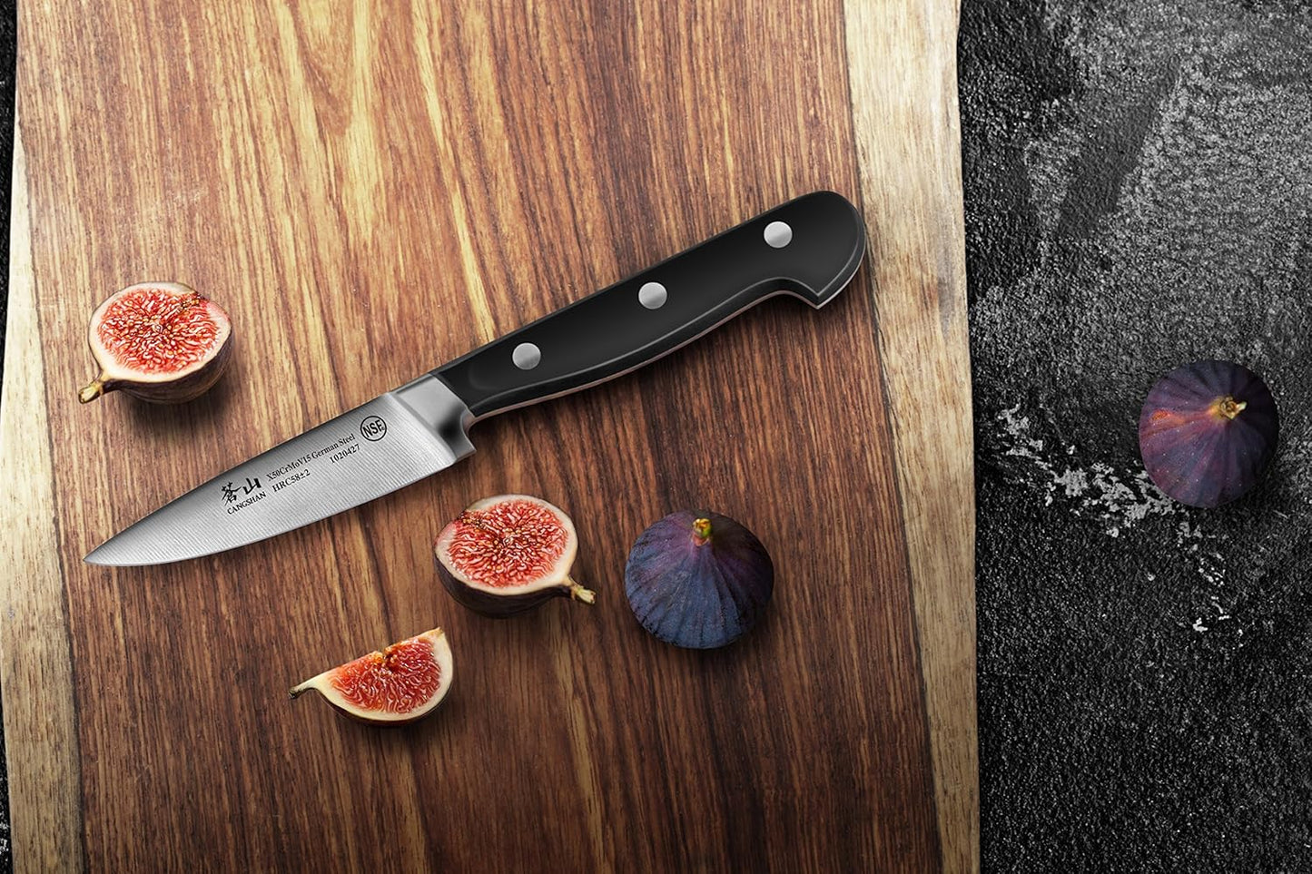 Cangshan V2 Series 1020427 German Steel Forged Paring Knife, 3.5-Inch Blade
