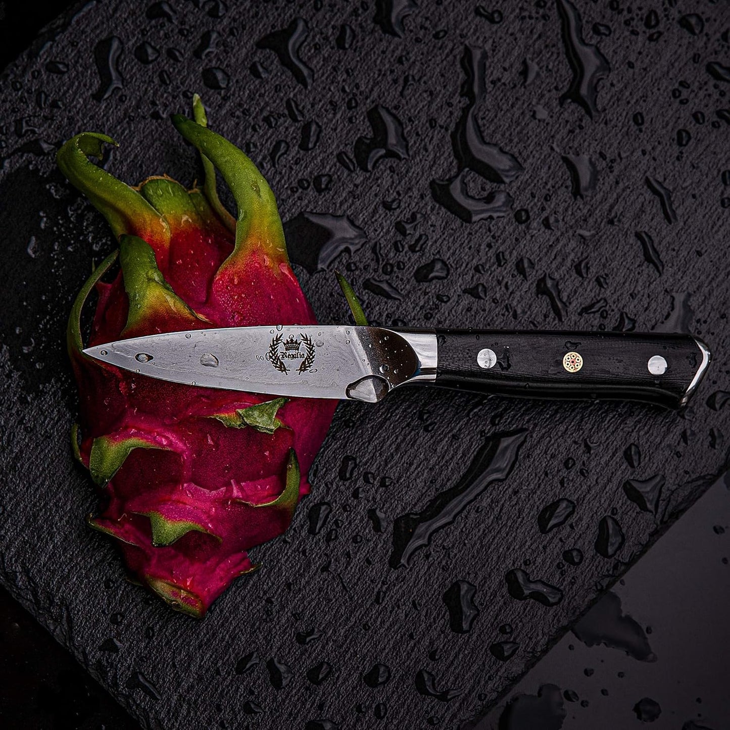 Regalia Paring (Petty) Knife 3.5 inch: Japanese AUS10 Super Steel 67 Layer High Carbon Stainless Damascus Steel Peeling Utility knives