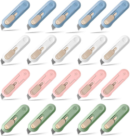 9 PSC Box Cutter,Retractable Box Opener, Package Opener, Easy Slide Retractable Cute Utility Knife For Opening Daily Express Boxes, Envelopes, Packages, Paper tapes and more (9 PSC Box Cutter)