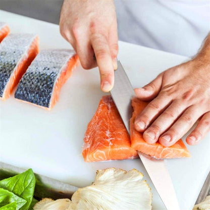 10.6 inch (270mm) Sakimaru Knife Japanese Sushi Chef Knife Salmon Knife Slicer Razor Sharp Sashimi Watermelon Knives, 5Cr15mov Stainless Steel Sashimi Yanagiba Knife, Maple Handle
