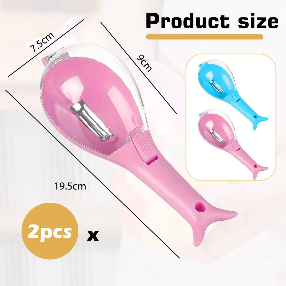 2PCS Peeling Knife with Storage Box, Fruit And Vegetable Peeler With Container, Stainless Steel Multi-Function Peeler for Home Kitchen