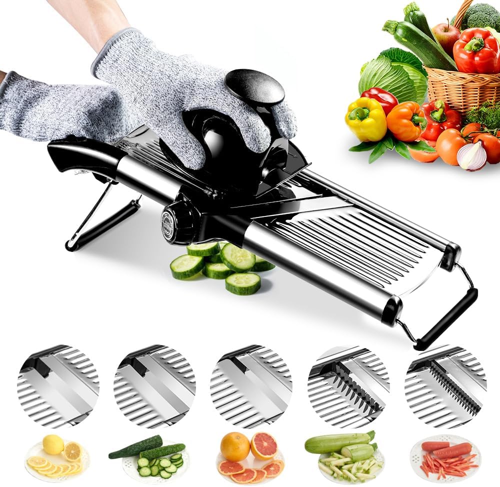 Mandoline Slicer for Kitchen, Mandolin and Julienne for Vegetables
