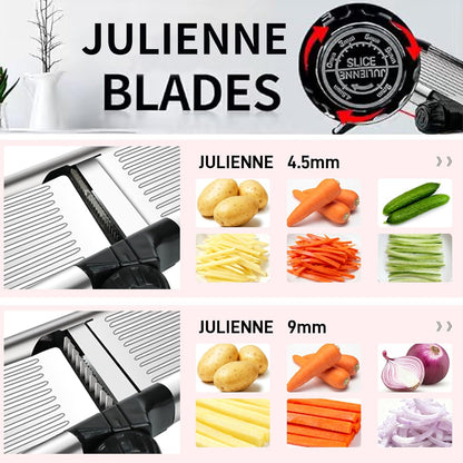 Mandoline Slicer for Kitchen, Mandolin and Julienne for Vegetables
