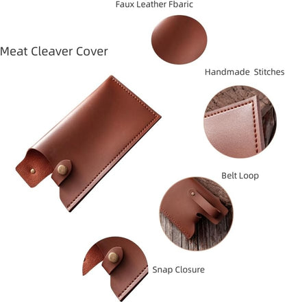 Knife Sheath, Meat Cleaver Sheath, Universal Kitchen Butcher Knife Case, Chef Knife Edge Guard, Abrasion Resistant Cleaver Knife Cover Sleeves Knife Protectors