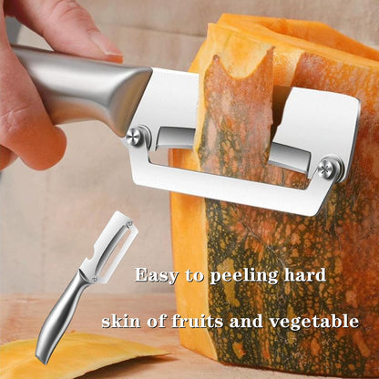 2 Pcs Heavy Duty Vegetable Peeler Professional Peeling Knife with Ultra Sharp Blades for Pumpkin, Sugarcane, Easy To Remove Hard Skin