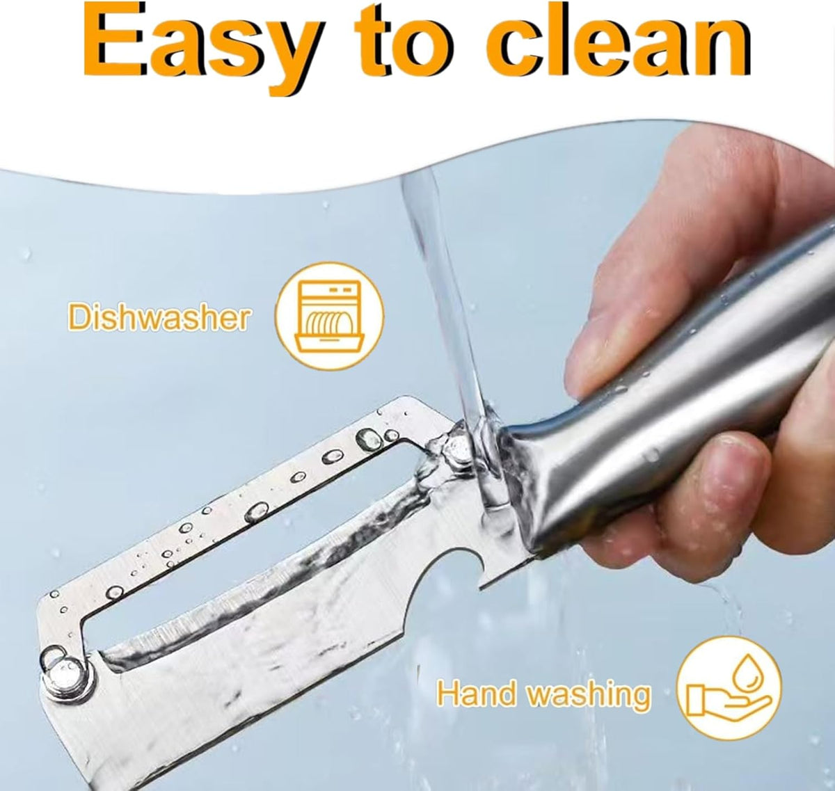 2 Pcs Heavy Duty Vegetable Peeler Professional Peeling Knife with Ultra Sharp Blades for Pumpkin, Sugarcane, Easy To Remove Hard Skin