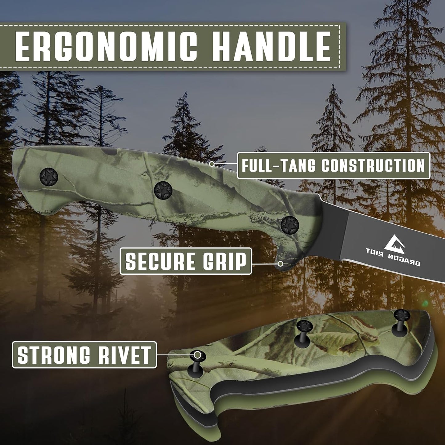 5 inch Bait Knive, Black Stainless Fillet Fishing Knife with Large Non-Slip Handles - Essential Tool for Anglers