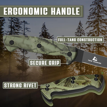 5 inch Bait Knive, Black Stainless Fillet Fishing Knife with Large Non-Slip Handles - Essential Tool for Anglers
