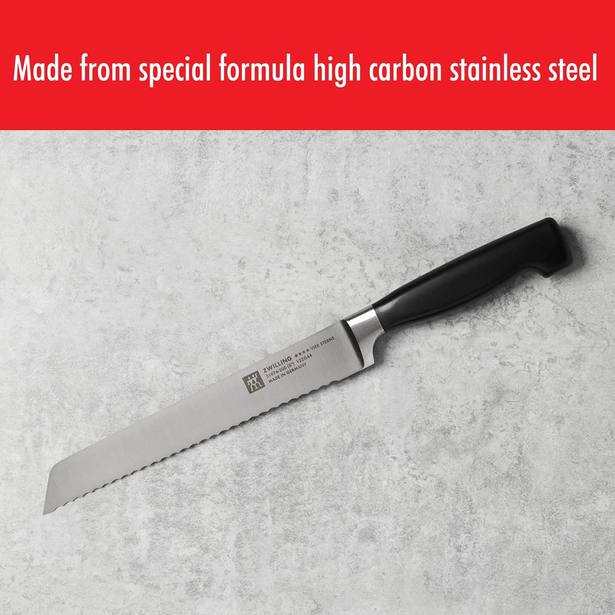 HENCKELS J.A Twin Four Star 8-Inch High Carbon Stainless Steel Bread knife