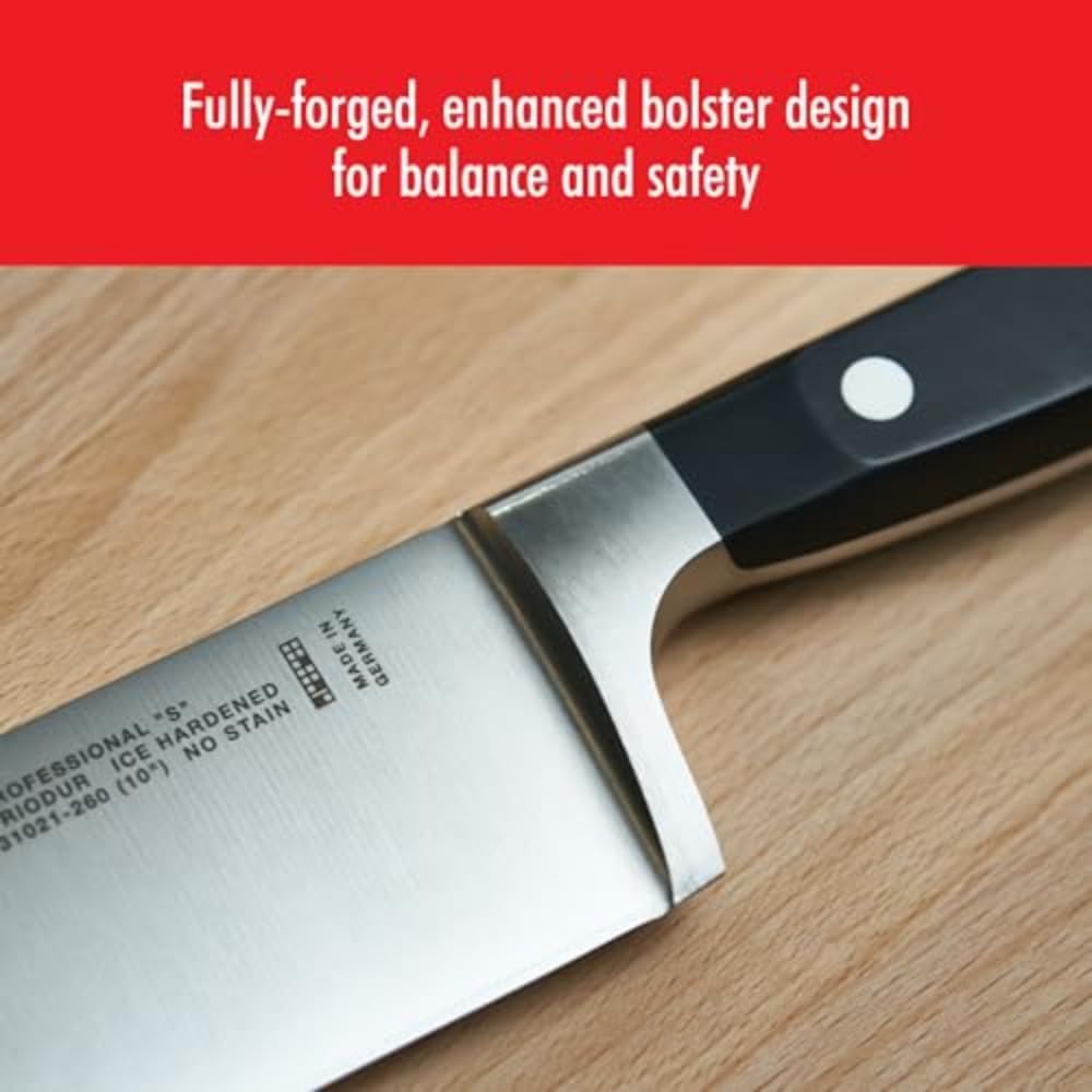 Professional S 8-inch Razor-Sharp German Bread Knife, Made in Company-Owned German Factory with Special Formula Steel perfected for almost 300 Years, Dishwasher Safe