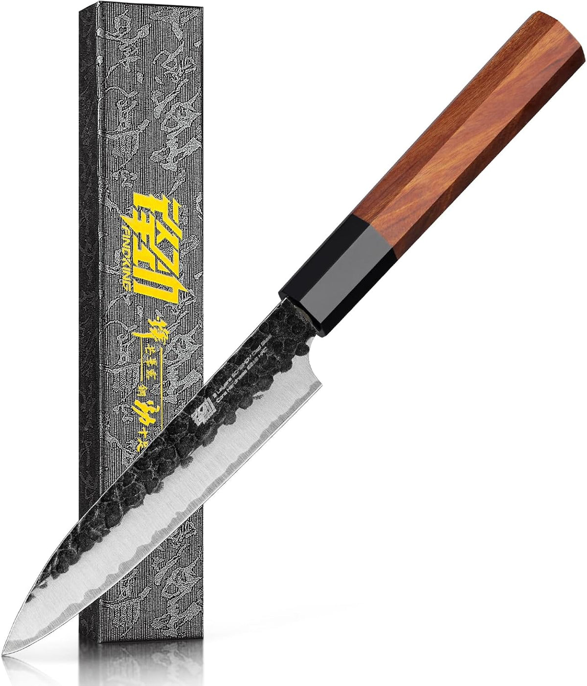 Japanese Kiritsuke Knife, 9 Inch Gyuto Chef Knife, Kitchen Knife with High Carbon Steel Blade, Octagonal Handle, for Meat, Fish, Vegetables and Fruits, Dynasty Series