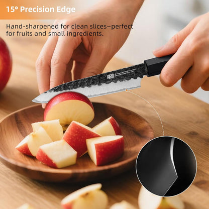 Japanese Kiritsuke Knife, 9 Inch Gyuto Chef Knife, Kitchen Knife with High Carbon Steel Blade, Octagonal Handle, for Meat, Fish, Vegetables and Fruits, Dynasty Series