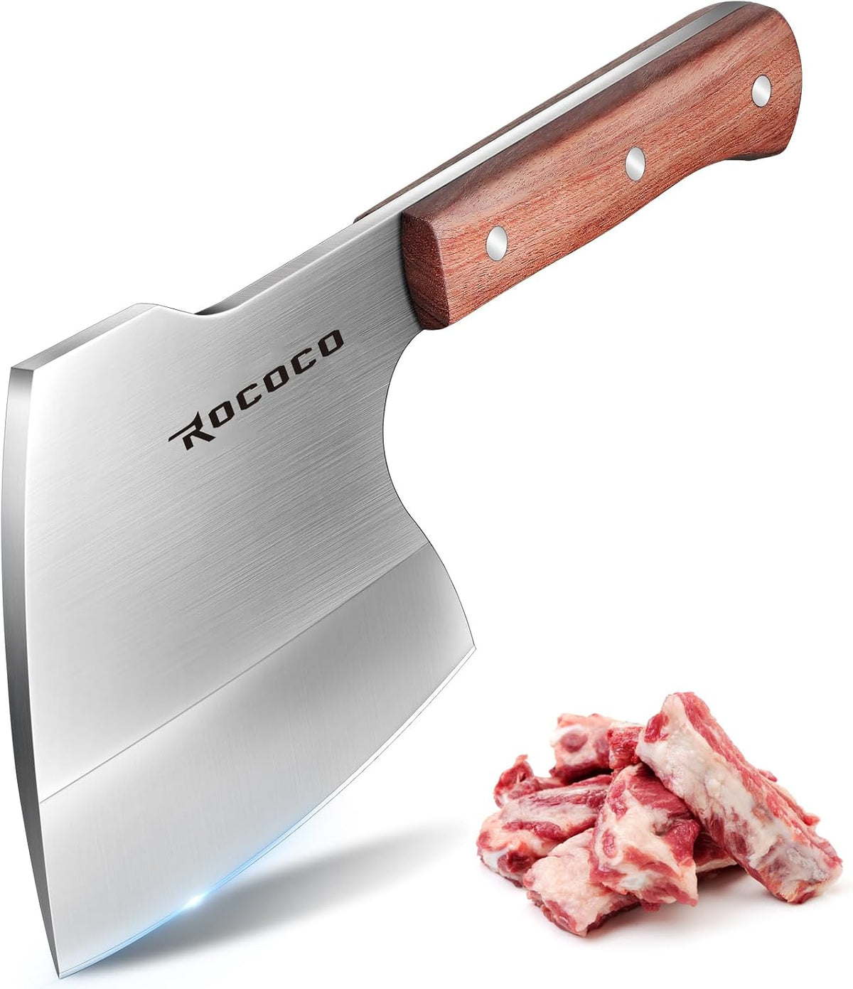 Meat Bone Cleaver Knife - Black Heavy Duty Butcher Meat Cutting Axes