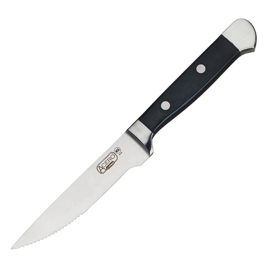 SK-12 12 Piece Bulk Pack Acero Gourmet Steak Knives Silver, Black