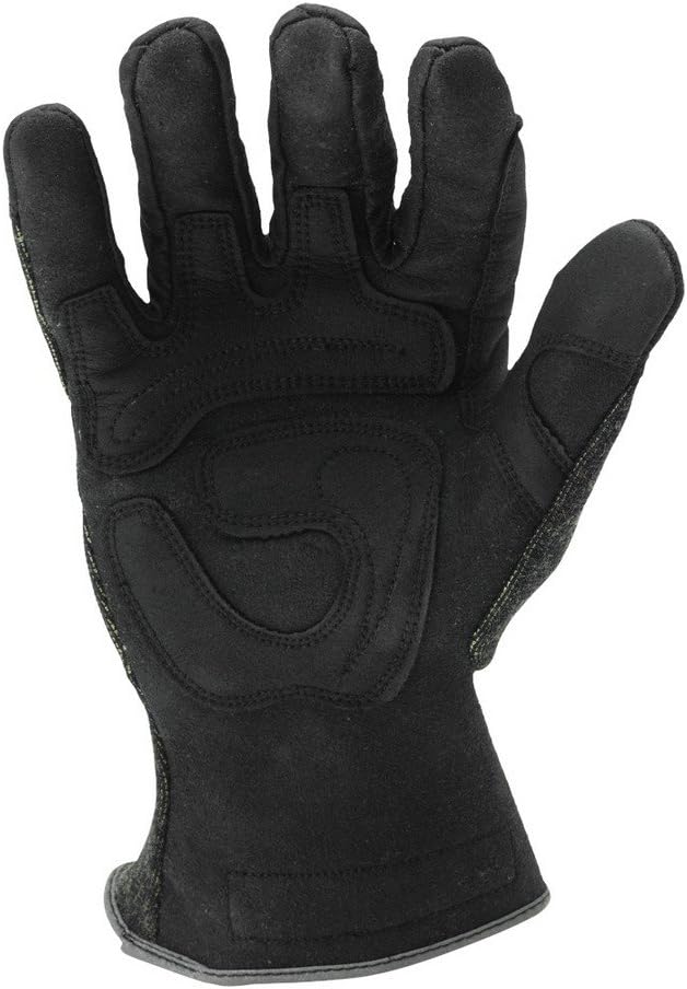 Ironclad HEATWORX REINFORCED; Heat and Cut Resistant Gloves, Palm Heat Protection Rated up to 450°F, (1 Pair), Black