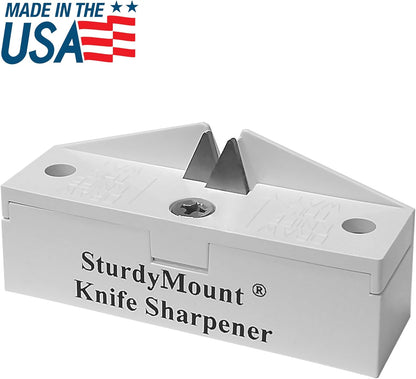 AccuSharp Knife Sharpening Tool for Restoration, Diamond-Honed Tungsten Carbide Blade Sharpener with Sturdy Mount, Helps Revive, Hone, & Restore Kitchen Knives & All Blades