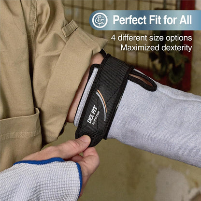 SSG913S ANSI A9 Cut Resistant Sleeves with Thumb Hole, Comfortable Arm Covers for Thin Skin and Bruising, Anti Slip Strap, Machine Washable; Blue M 1 Pair