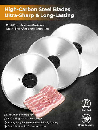 FOHERE 250W Electric Meat Slicer Machine for