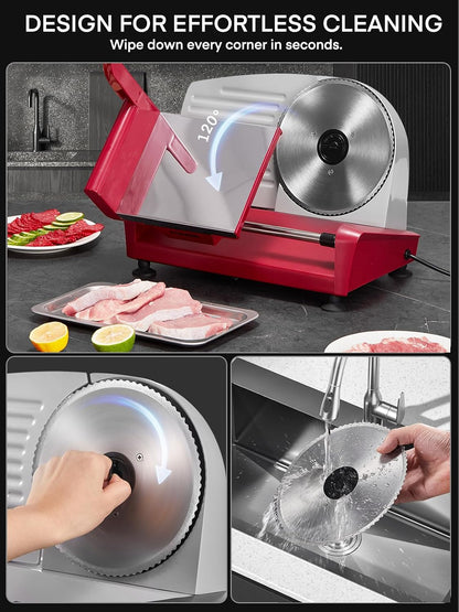 FOHERE 250W Electric Meat Slicer Machine for