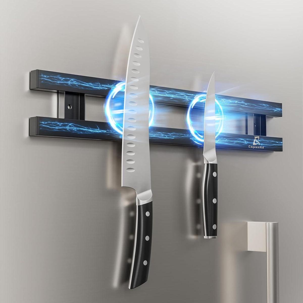 16.5 Inch Heavy-Duty Magnetic Knife Holder for Refrigerator, No Adhesive Tape or Screws Needed Knife Magnetic Strip for Strong Fridge Mount or Wall as Gifts for Women or Men