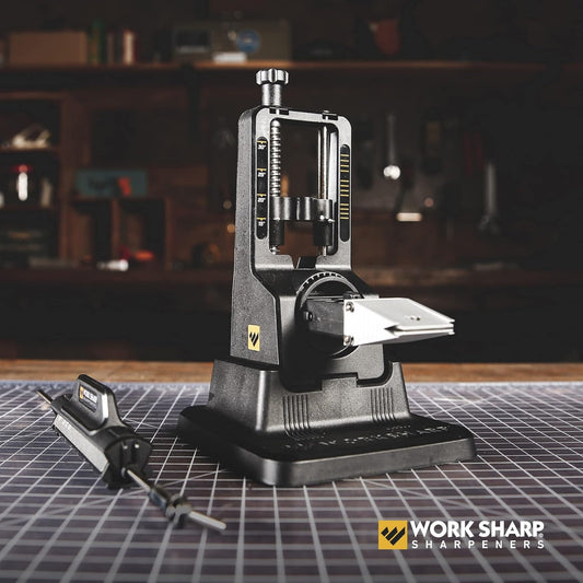 Precision Adjust Knife Sharpener Kit - Fixed Angle Sharpening System for Kitchen & Pocket Knives - Professional Guided Knife Sharpening Tool