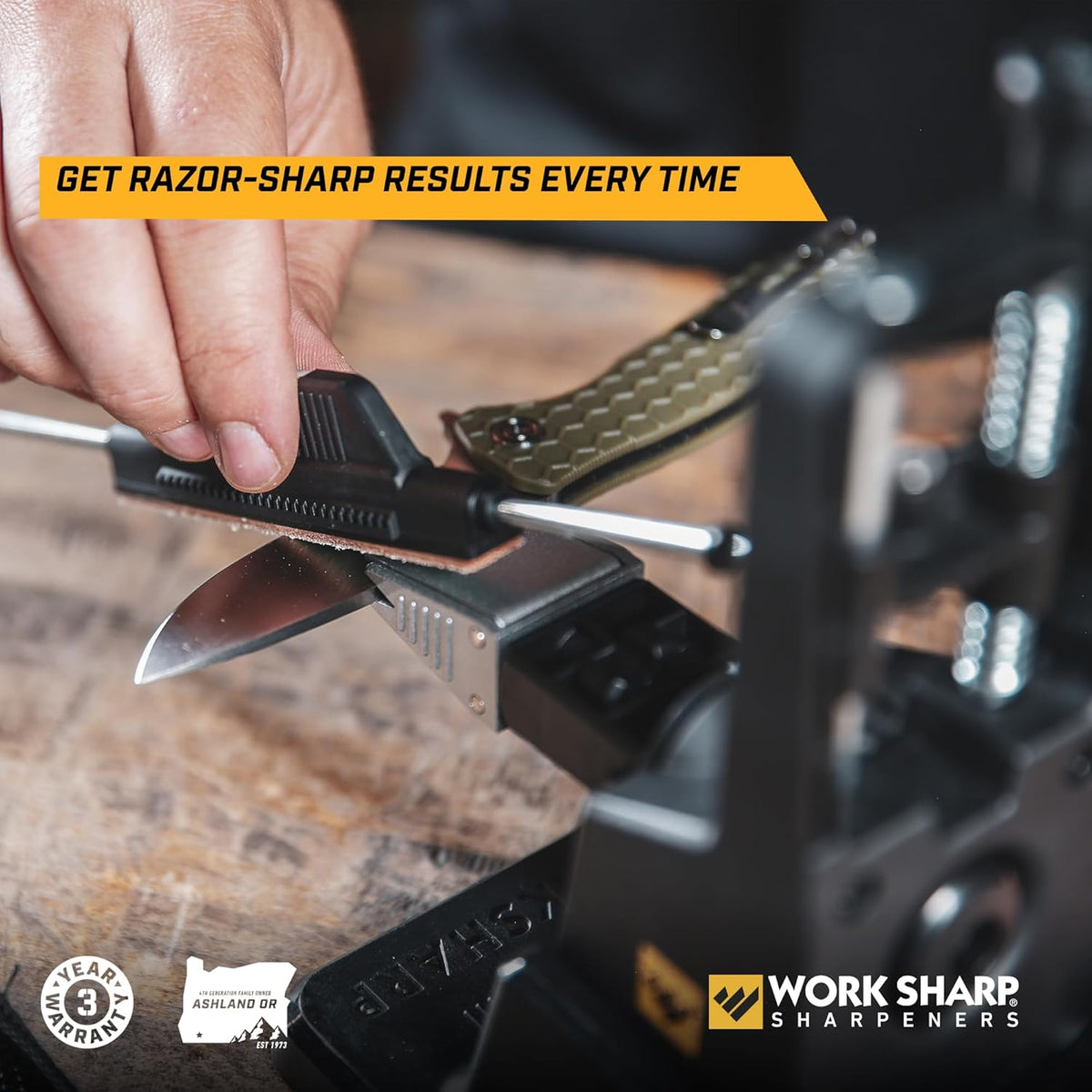 Precision Adjust Knife Sharpener Kit - Fixed Angle Sharpening System for Kitchen & Pocket Knives - Professional Guided Knife Sharpening Tool