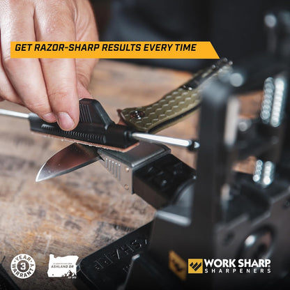 Precision Adjust Knife Sharpener Kit - Fixed Angle Sharpening System for Kitchen & Pocket Knives - Professional Guided Knife Sharpening Tool
