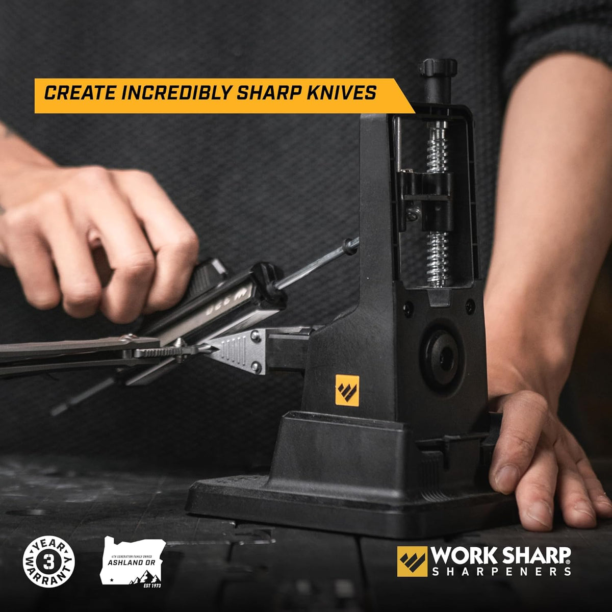 Precision Adjust Knife Sharpener Kit - Fixed Angle Sharpening System for Kitchen & Pocket Knives - Professional Guided Knife Sharpening Tool