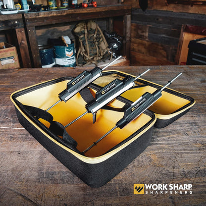 Precision Adjust Knife Sharpener Kit - Fixed Angle Sharpening System for Kitchen & Pocket Knives - Professional Guided Knife Sharpening Tool