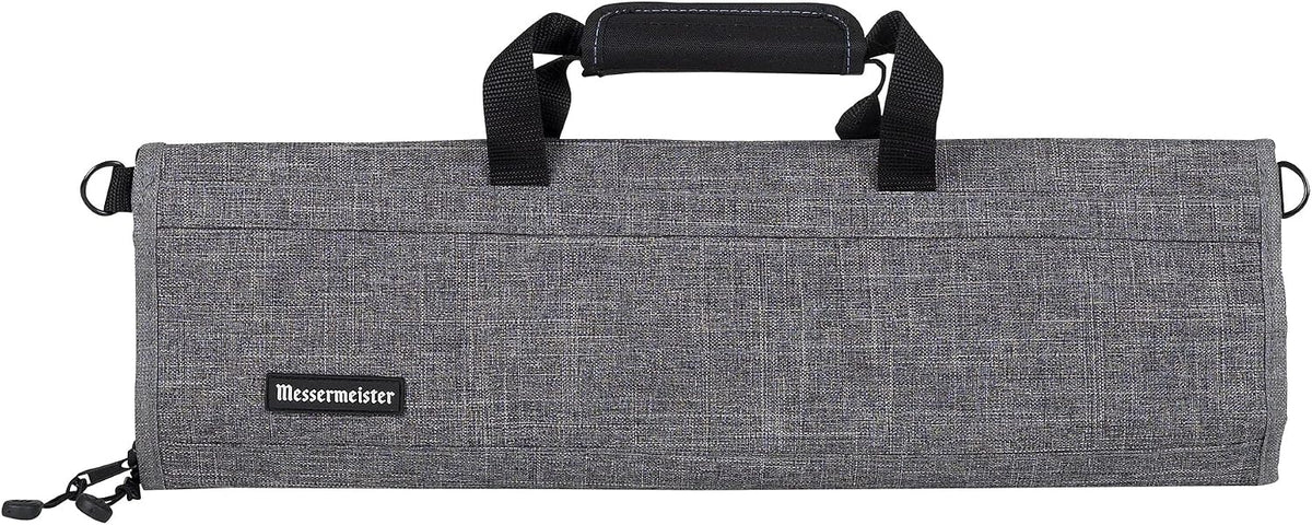 Preservation 8-Pocket Knife Luggage, Heather Gray - 8 Elasticized, Reinforced Pockets for Culinary Tools - Holds Up to 18” Knife - Made From 100% Recycled Water Bottles