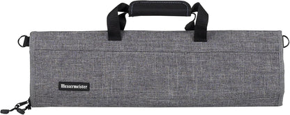 Preservation 8-Pocket Knife Luggage, Heather Gray - 8 Elasticized, Reinforced Pockets for Culinary Tools - Holds Up to 18” Knife - Made From 100% Recycled Water Bottles