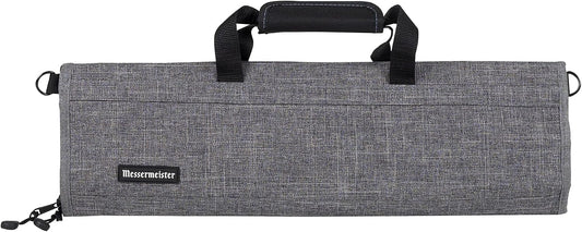 Preservation 8-Pocket Knife Luggage, Heather Gray - 8 Elasticized, Reinforced Pockets for Culinary Tools - Holds Up to 18” Knife - Made From 100% Recycled Water Bottles