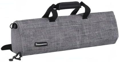 Preservation 8-Pocket Knife Luggage, Heather Gray - 8 Elasticized, Reinforced Pockets for Culinary Tools - Holds Up to 18” Knife - Made From 100% Recycled Water Bottles