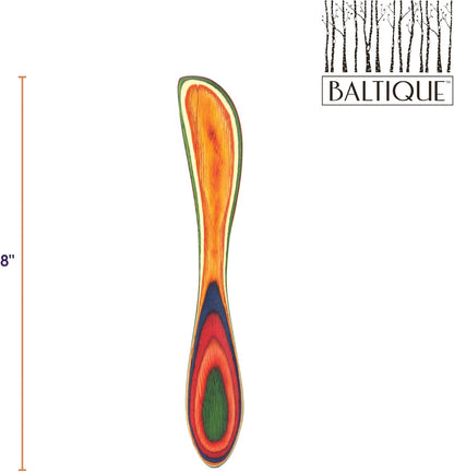 Baltique Marrakesh Collection Cheese Spreader Knife in Colored Birch Wood