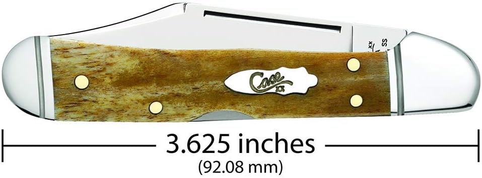 Case XX WR Pocket Knife Mini Copperlock Amber Bone W/Shield Item #133 (61749L SS) 3 5/8 inches Closed