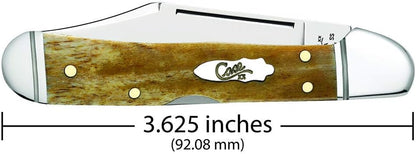 Case XX WR Pocket Knife Mini Copperlock Amber Bone W/Shield Item #133 (61749L SS) 3 5/8 inches Closed