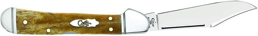 Case XX WR Pocket Knife Mini Copperlock Amber Bone W/Shield Item #133 (61749L SS) 3 5/8 inches Closed