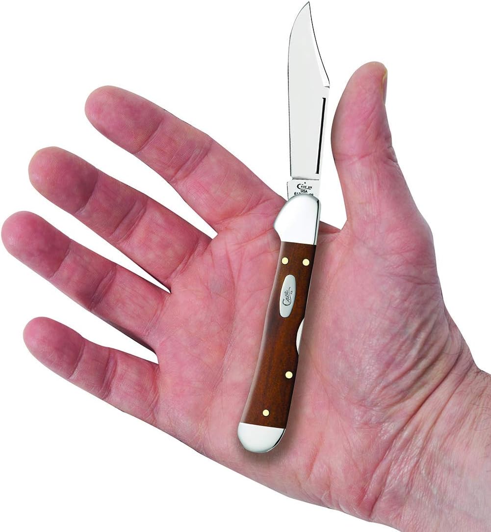 Case XX WR Pocket Knife Mini Copperlock Amber Bone W/Shield Item #133 (61749L SS) 3 5/8 inches Closed