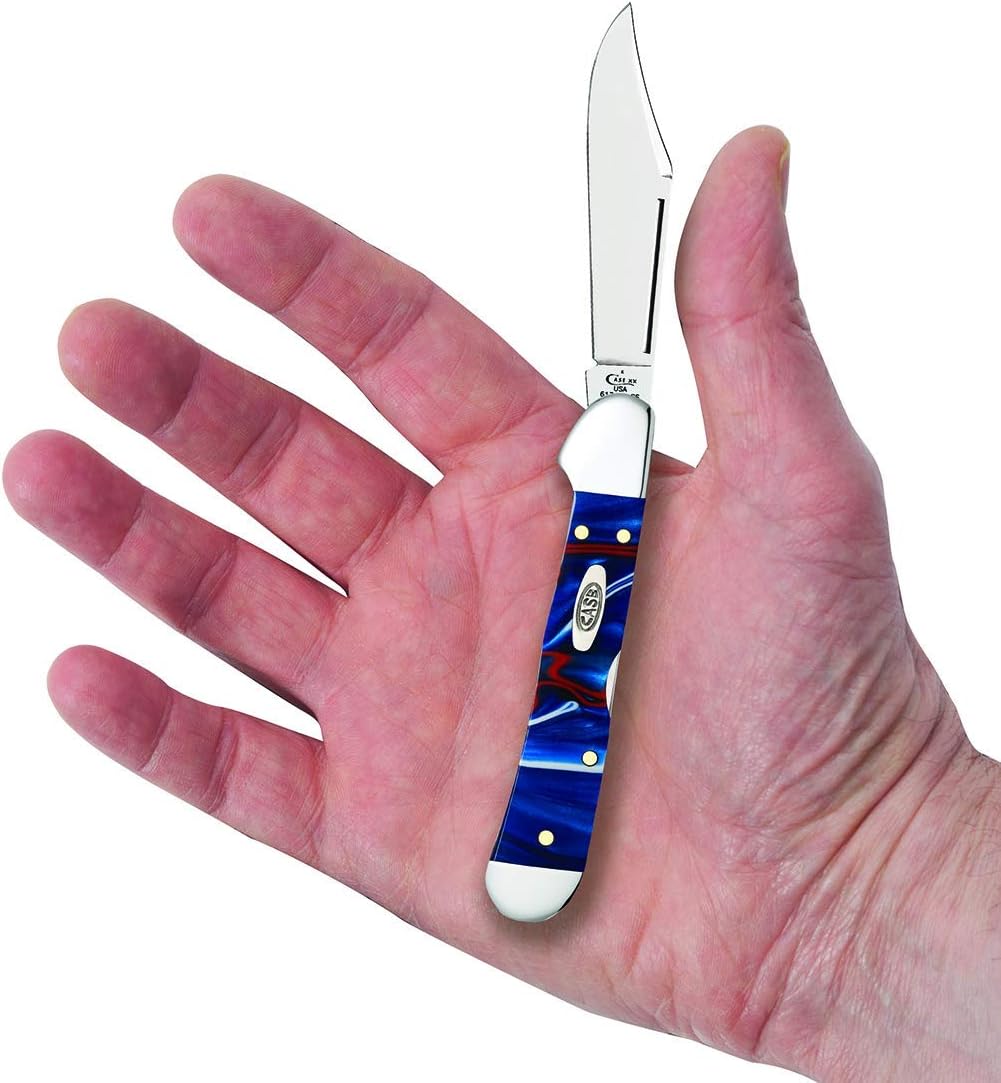 Case XX WR Pocket Knife Mini Copperlock Amber Bone W/Shield Item #133 (61749L SS) 3 5/8 inches Closed