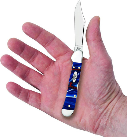 Case XX WR Pocket Knife Mini Copperlock Amber Bone W/Shield Item #133 (61749L SS) 3 5/8 inches Closed