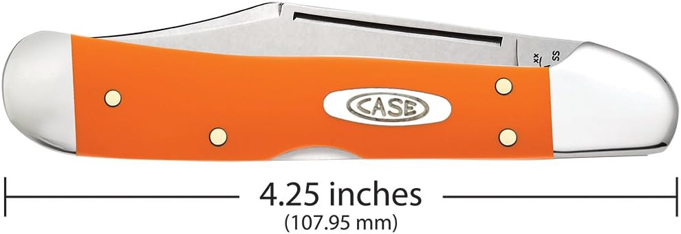 Case XX WR Pocket Knife Mini Copperlock Amber Bone W/Shield Item #133 (61749L SS) 3 5/8 inches Closed