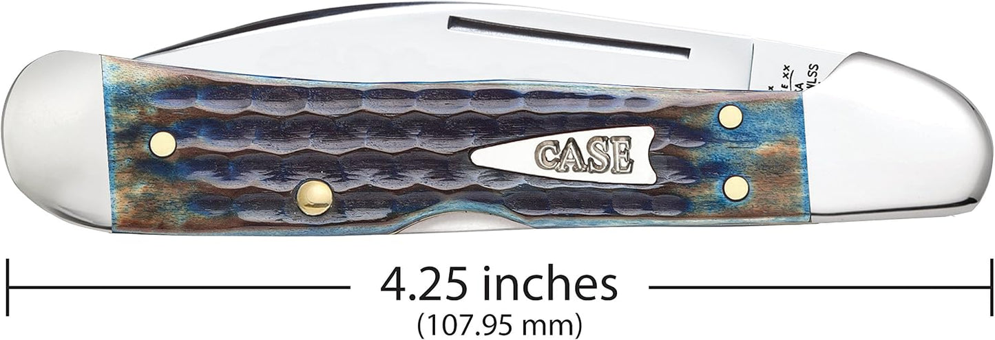 Case XX WR Pocket Knife Mini Copperlock Amber Bone W/Shield Item #133 (61749L SS) 3 5/8 inches Closed