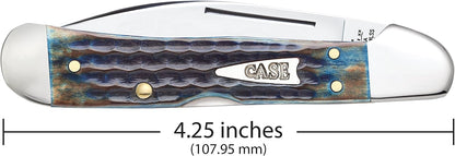 Case XX WR Pocket Knife Mini Copperlock Amber Bone W/Shield Item #133 (61749L SS) 3 5/8 inches Closed