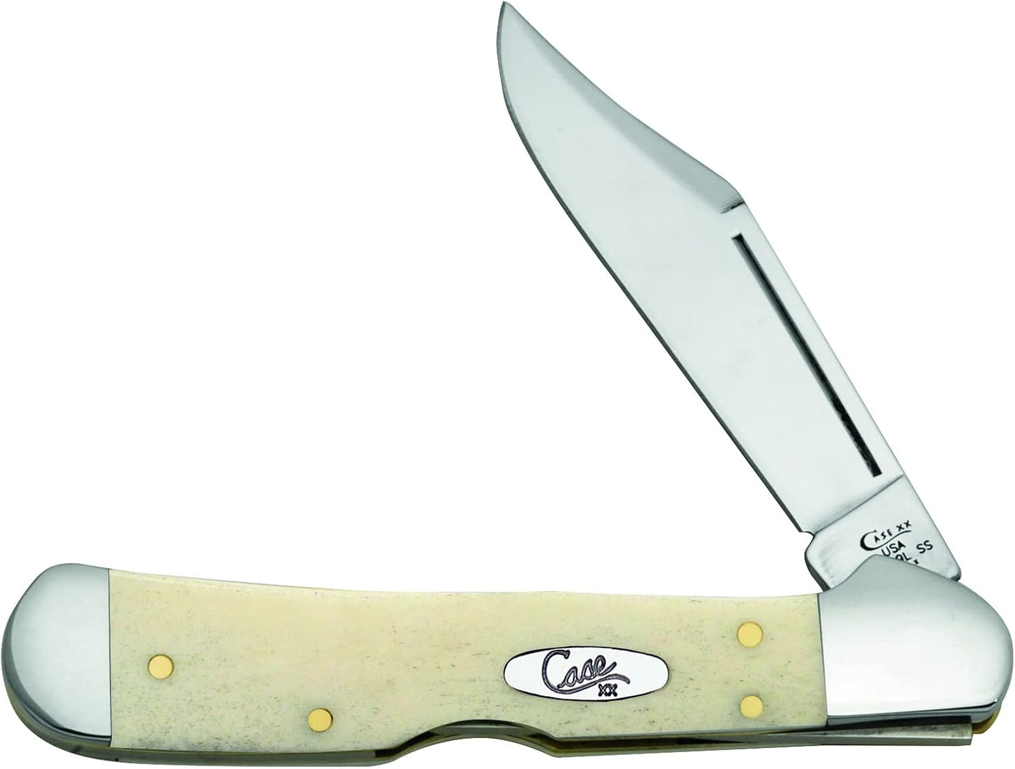 Case XX WR Pocket Knife Mini Copperlock Amber Bone W/Shield Item #133 (61749L SS) 3 5/8 inches Closed