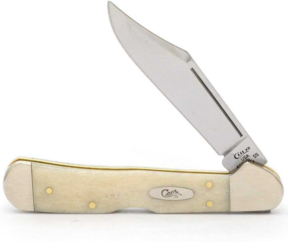 Case XX WR Pocket Knife Mini Copperlock Amber Bone W/Shield Item #133 (61749L SS) 3 5/8 inches Closed
