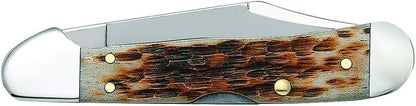 Case XX WR Pocket Knife Mini Copperlock Amber Bone W/Shield Item #133 (61749L SS) 3 5/8 inches Closed