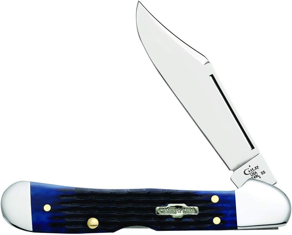 Case XX WR Pocket Knife Mini Copperlock Amber Bone W/Shield Item #133 (61749L SS) 3 5/8 inches Closed