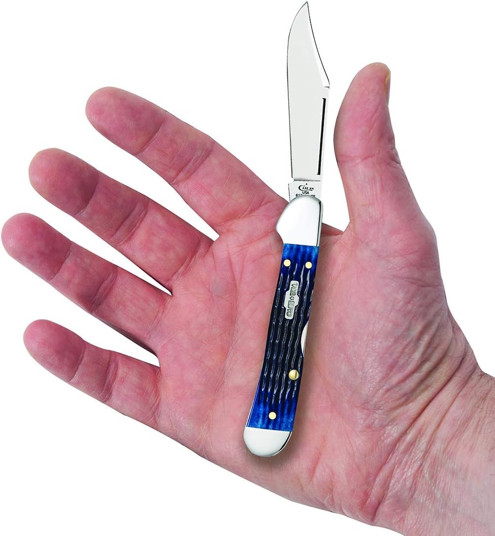 Case XX WR Pocket Knife Mini Copperlock Amber Bone W/Shield Item #133 (61749L SS) 3 5/8 inches Closed